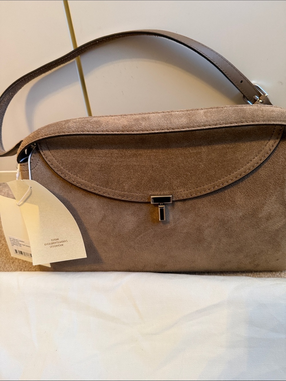 Toteme T Lock Suade Too Handle NWT Bag